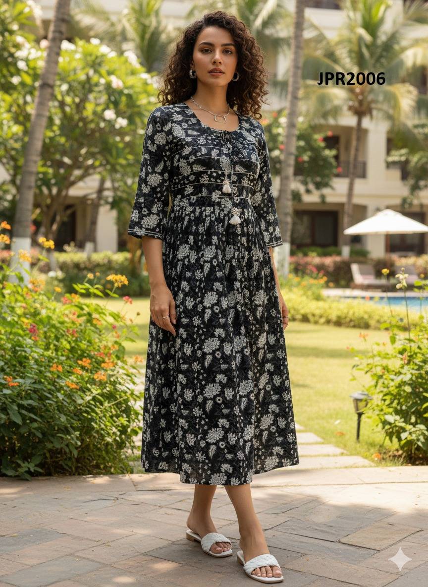 Midi Dress Vol 5 By Fashid Designer Ethnic Wear Collection cotton Kurtis At Wholesale Price